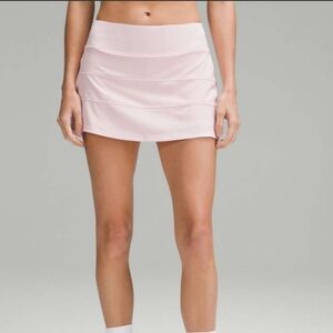Pace rival mid rise mini skirt in flush pink